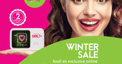 Zong 4G Bolt+ Device (Latest) Avail Discount of Rs. 450 Zong 4G Bolt+ Device