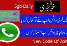 Zong Free Unlimited Whatsapp Offer Zong Free Unlimited Whatsapp Offer